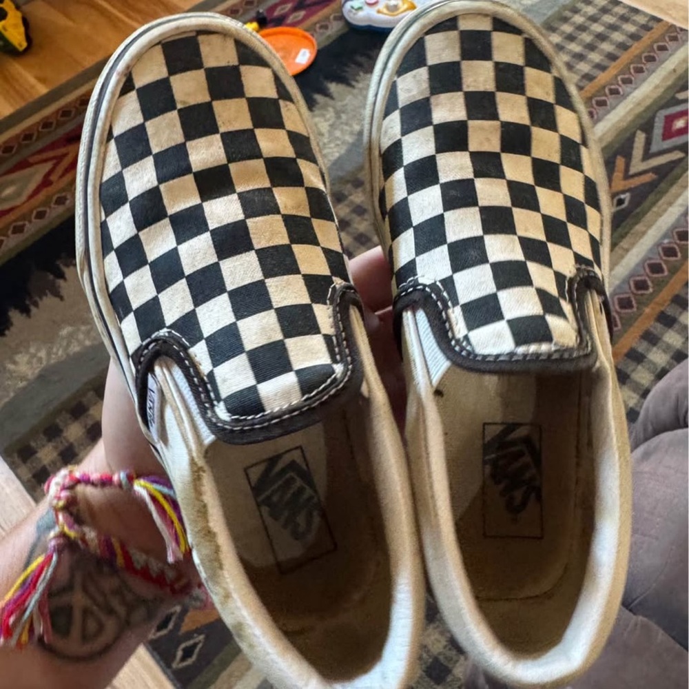 Vans Black and White Checkerboard Sneakers